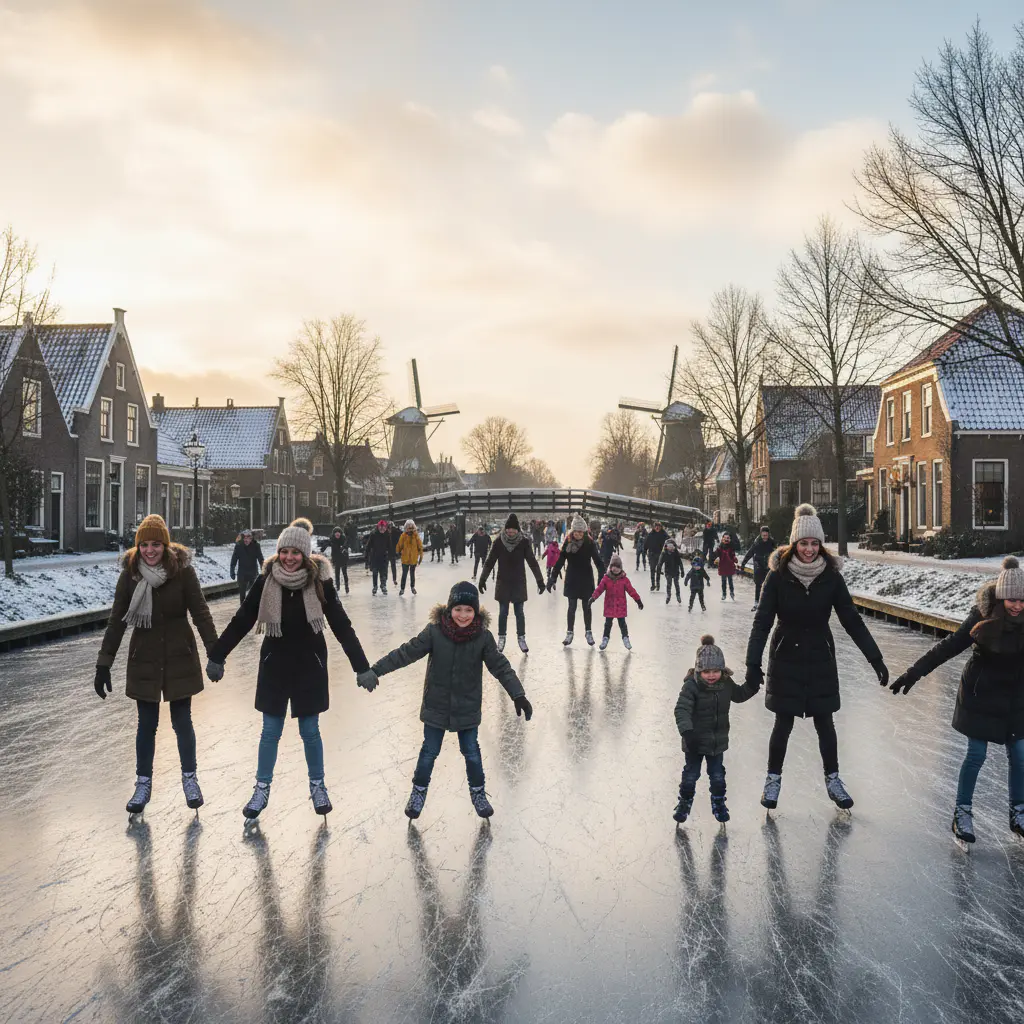 Schaatsen op de grachten
