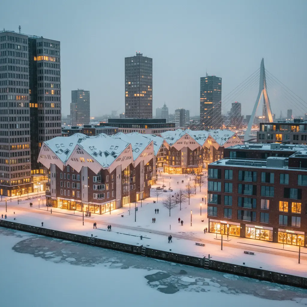 Rotterdam in de winter